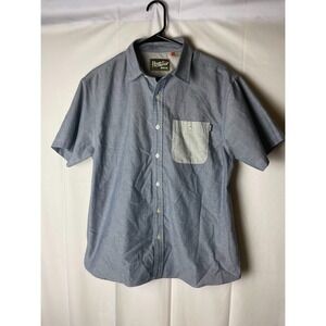 Howler Bros Men's Short Sleeve Button Down Shirt Gray Blue Size Medium